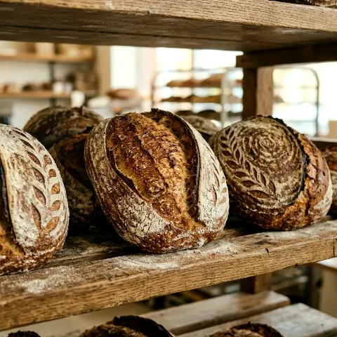 Feldlerche Birne – Frisch gebackene Sauerteigbrote